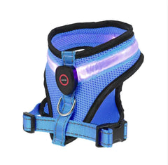 GlowPaws LED Light Breathable Mesh Rechargeable Dog Harness