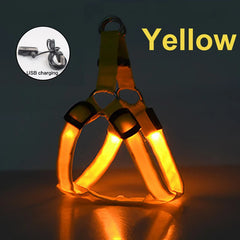 LED Light Glowing Adjustable Dog Safety Harness