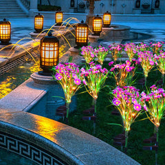 Solar Garden Flower LED Lights